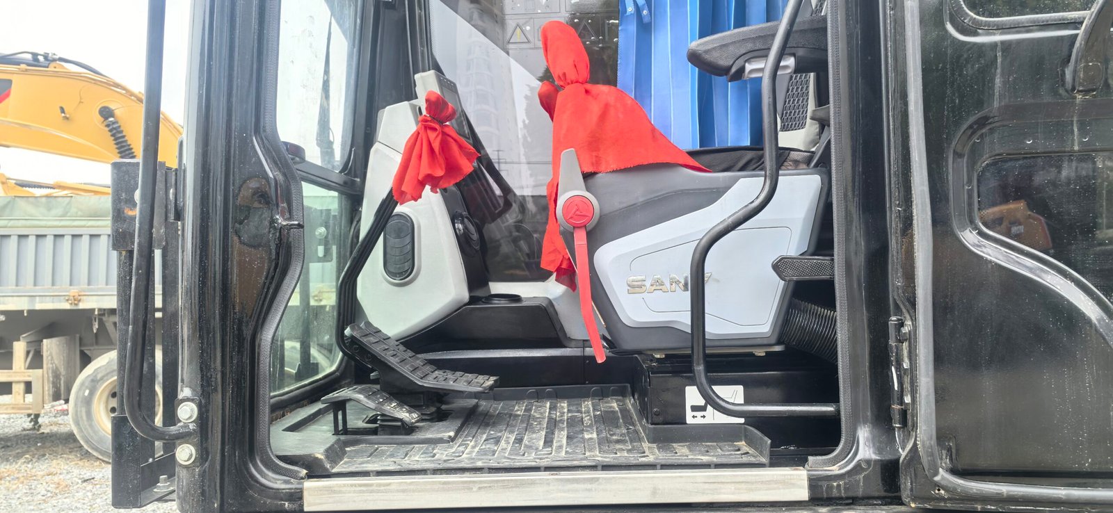 Cabin of the excavator