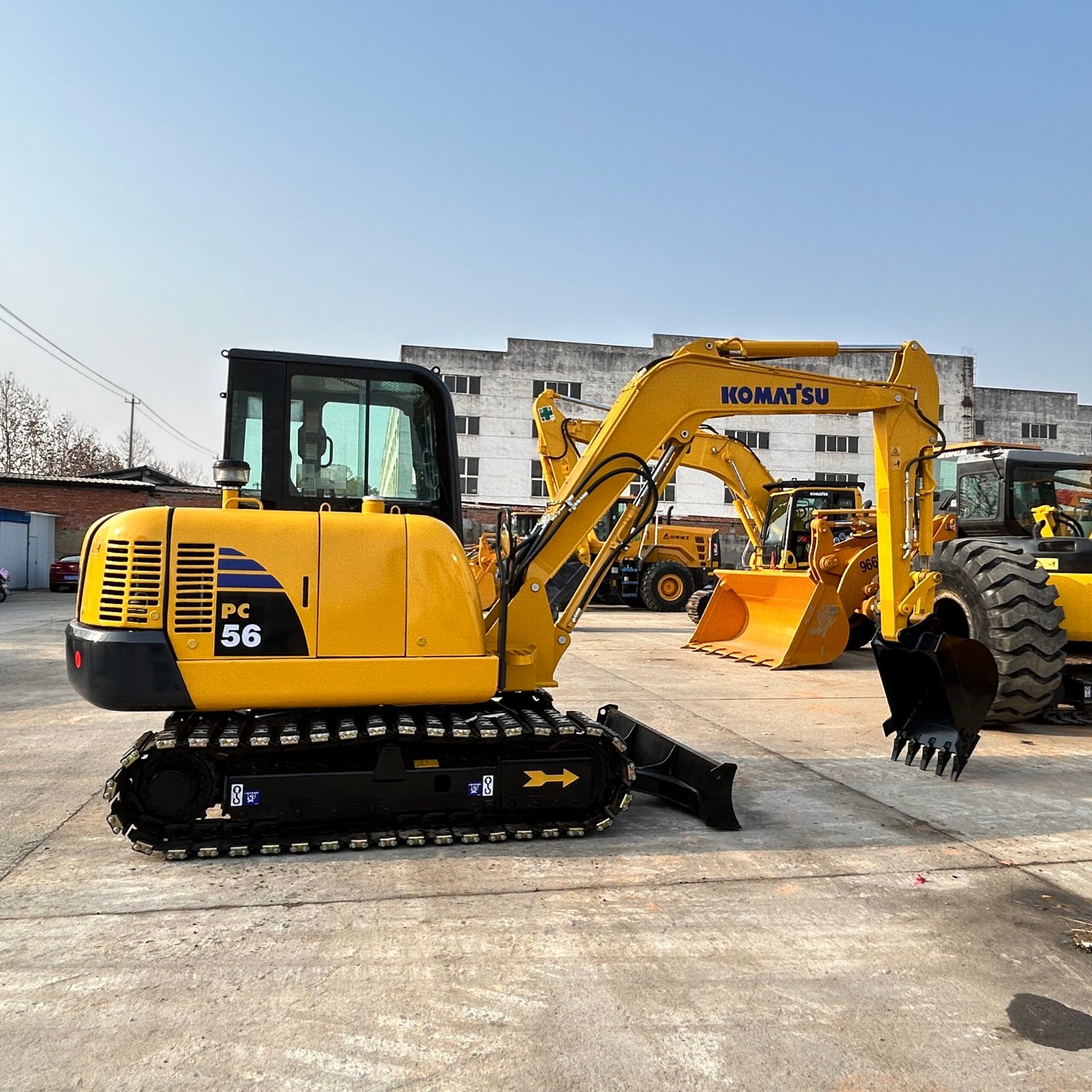 used Komatsu pc56 mini Japan brand original rubber track with blade ...
